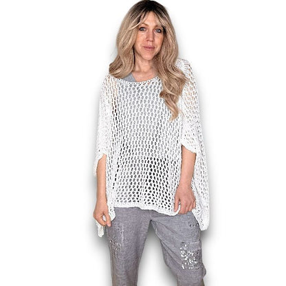 Helga May Hollow Knit Poncho