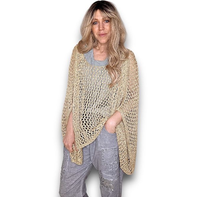 Helga May Hollow Knit Poncho