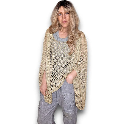 Helga May Hollow Knit Poncho