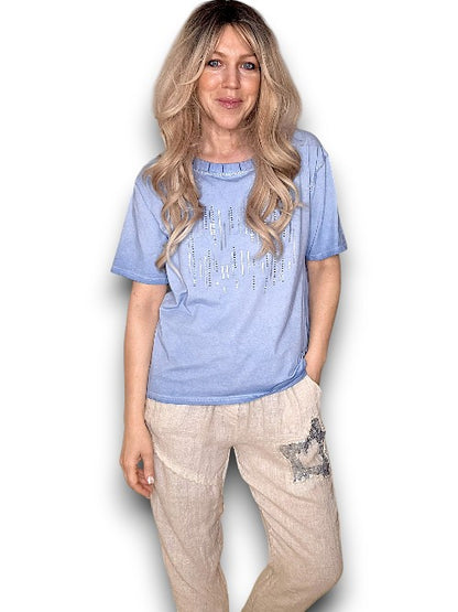 Helga May Diamante Stripes Tee