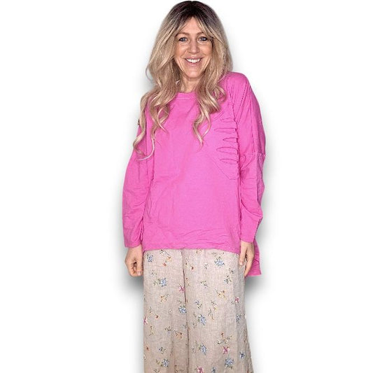 Plain Ripped Cotton Sweater