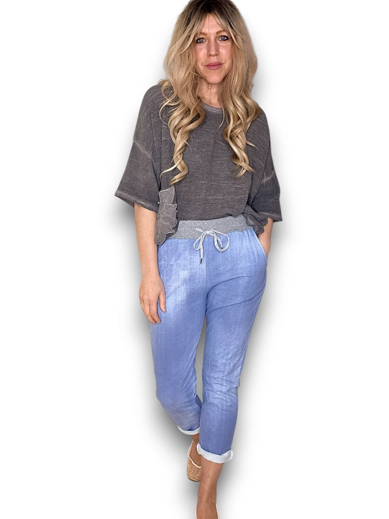 Cornelia Plain Light Denim Jogger