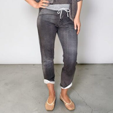 Cornelia Plain Grey Denim Jogger