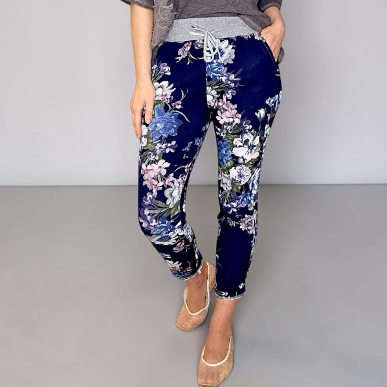 Cornelia  Navy Bouquet Jogger