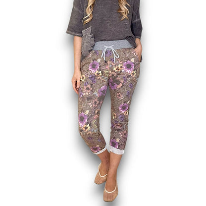 Cornelia Floral Houndstooth Jogger