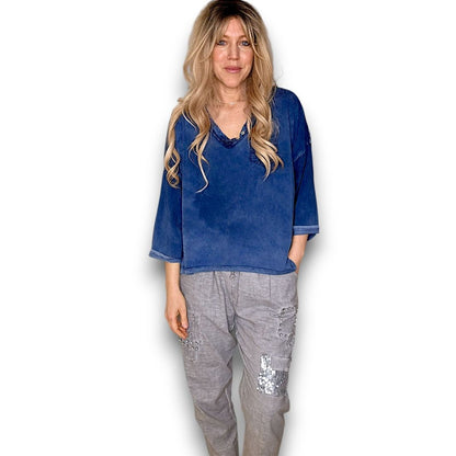 Poet Front Pocket Mid Sleeve Tee