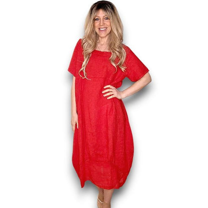 Plain Mid Sleeve Maxi Dress Sized