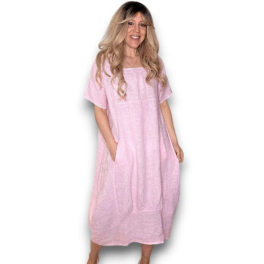 Plain Mid Sleeve Maxi Dress Sized