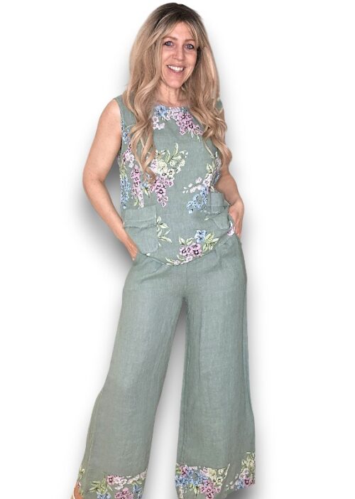 High Waist Pleats Rosie Leg Pants