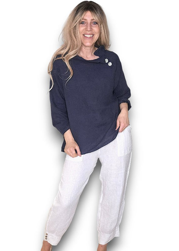 Pearl Button Moku Long Sleeve Top