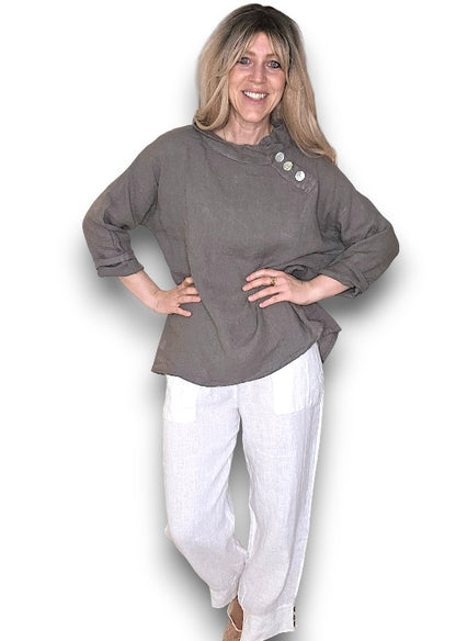 Pearl Button Moku Long Sleeve Top