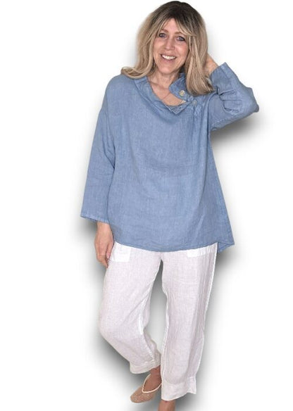 Pearl Button Moku Long Sleeve Top