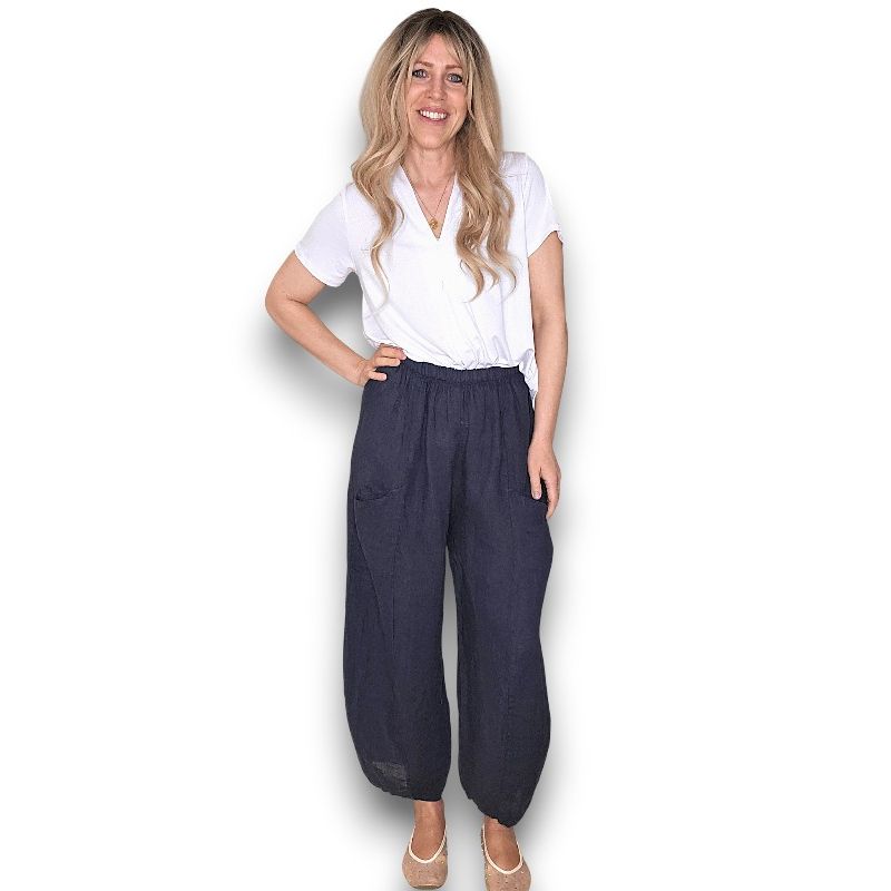 Helga May Barrel Linen Pants