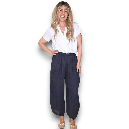 Helga May Barrel Linen Pants