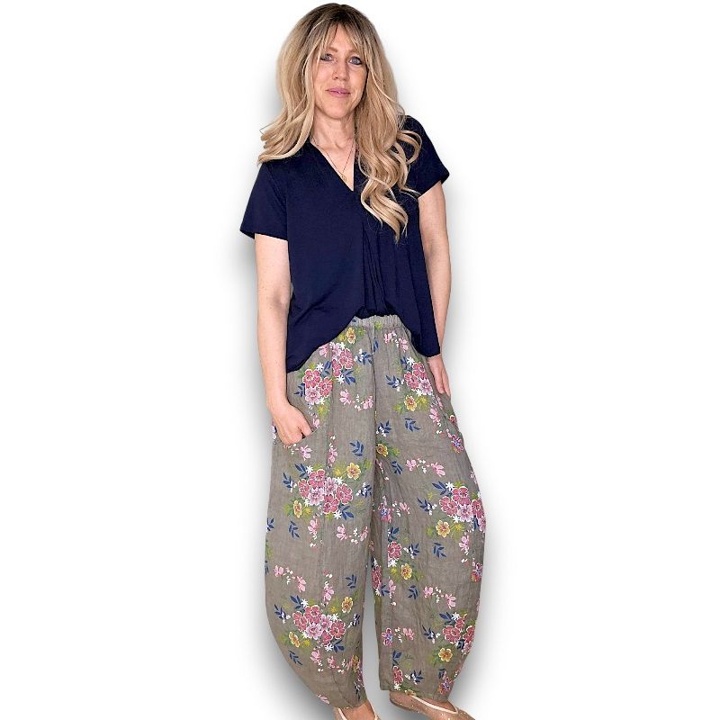 Helga May Wild Daisy Barrel Pant