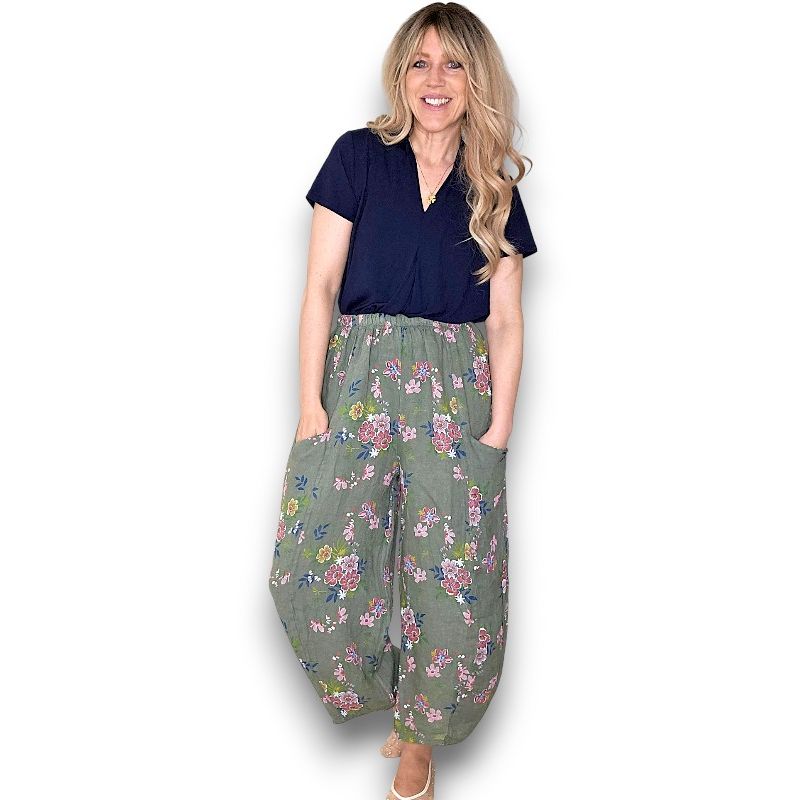Helga May Wild Daisy Barrel Pant