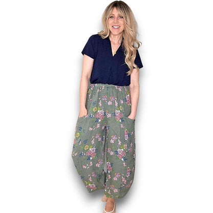 Helga May Wild Daisy Barrel Pant