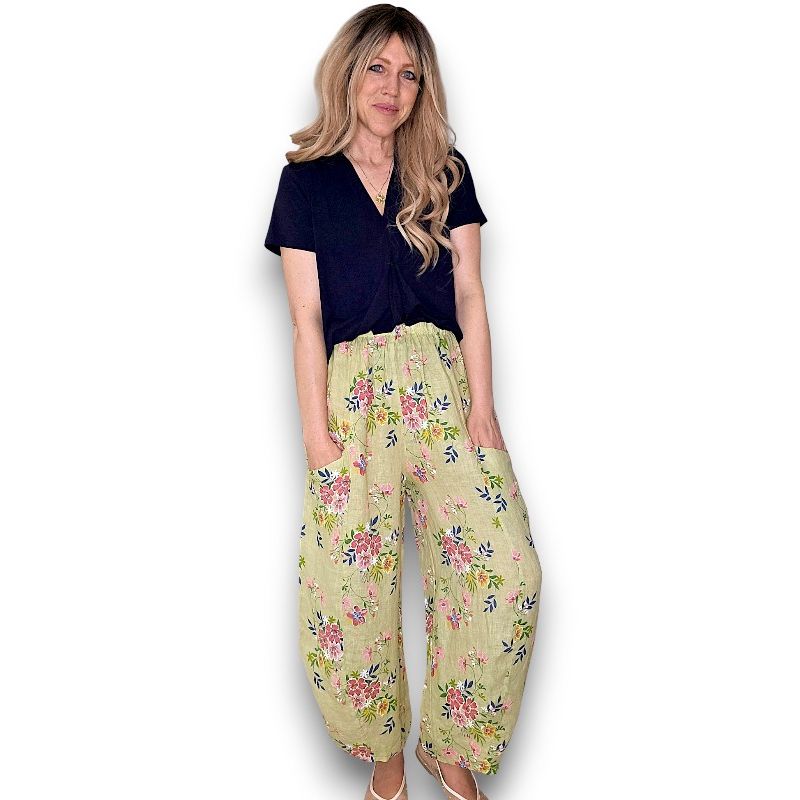 Helga May Wild Daisy Barrel Pant