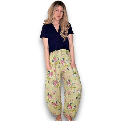 Helga May Wild Daisy Barrel Pant