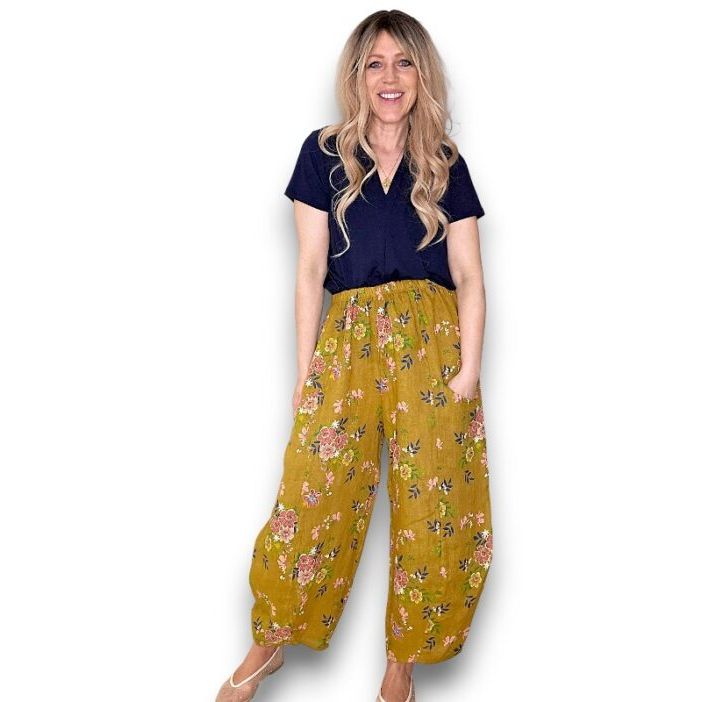Helga May Wild Daisy Barrel Pant