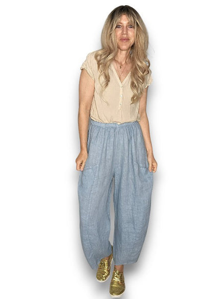 Helga May Barrel Linen Pants