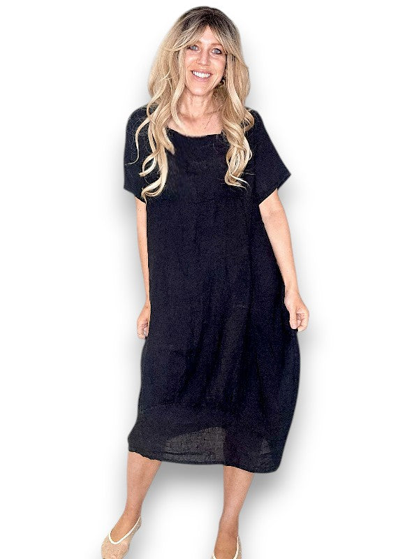 Plain Mid Sleeve Maxi Dress Sized