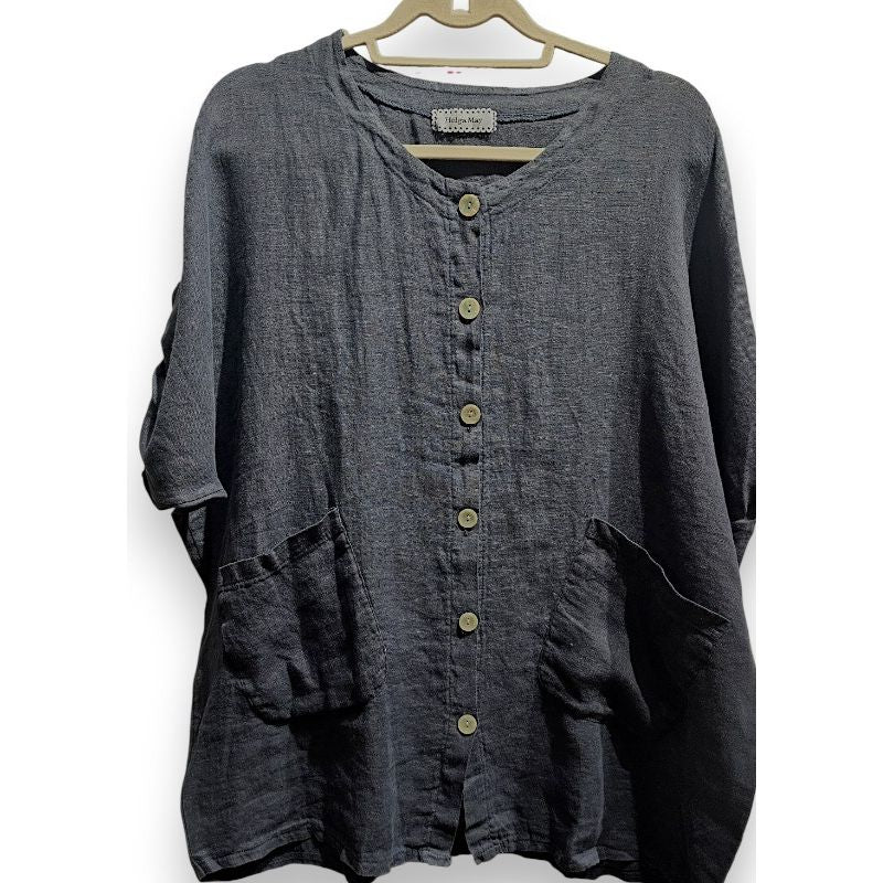 Helga May Pearl Button Shirt