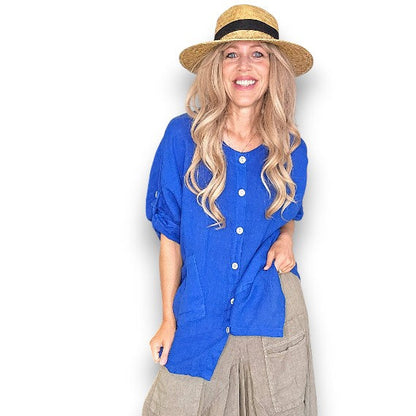Helga May Pearl Button Shirt