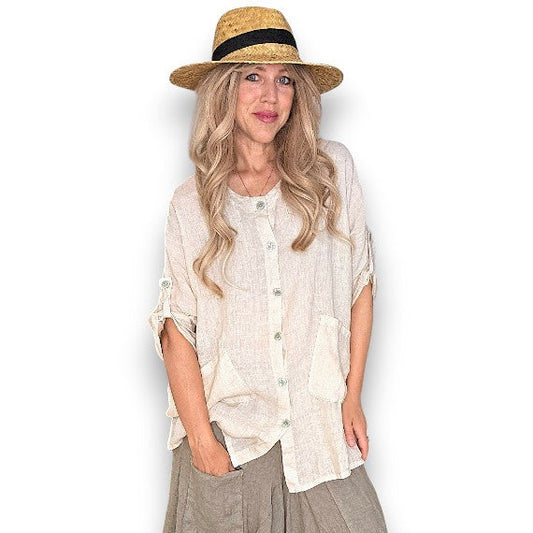 Helga May Pearl Button Shirt
