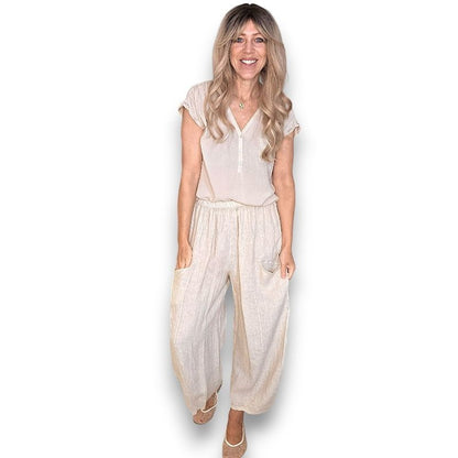 Helga May Barrel Linen Pants