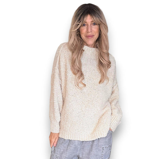 Helga May Chenille Polo Sweater