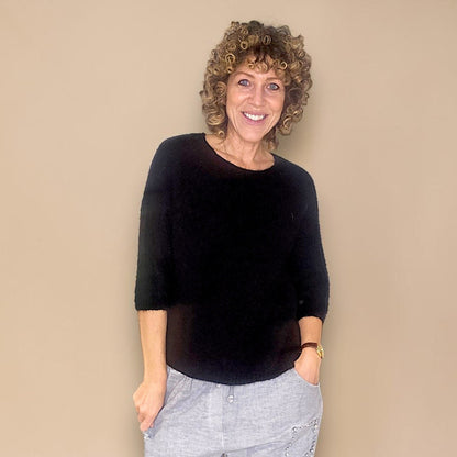 Crewneck Mohair Blend Sweater