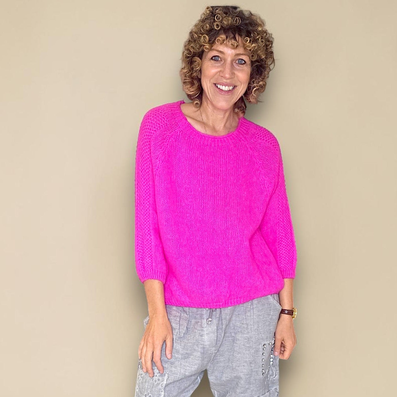 Crewneck Mohair Blend Sweater