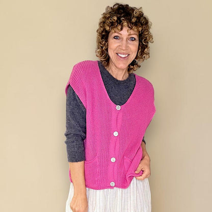 Helga May Pure Cotton Knit Vest