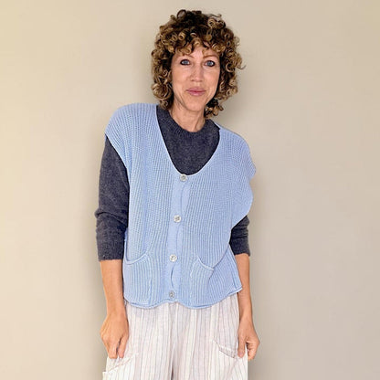 Helga May Pure Cotton Knit Vest