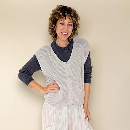 Helga May Pure Cotton Knit Vest