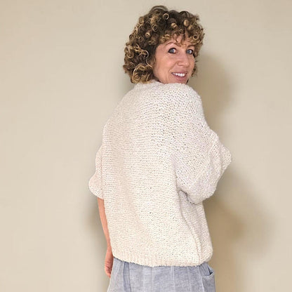 Chenille Wool Blend Babydoll Sweater