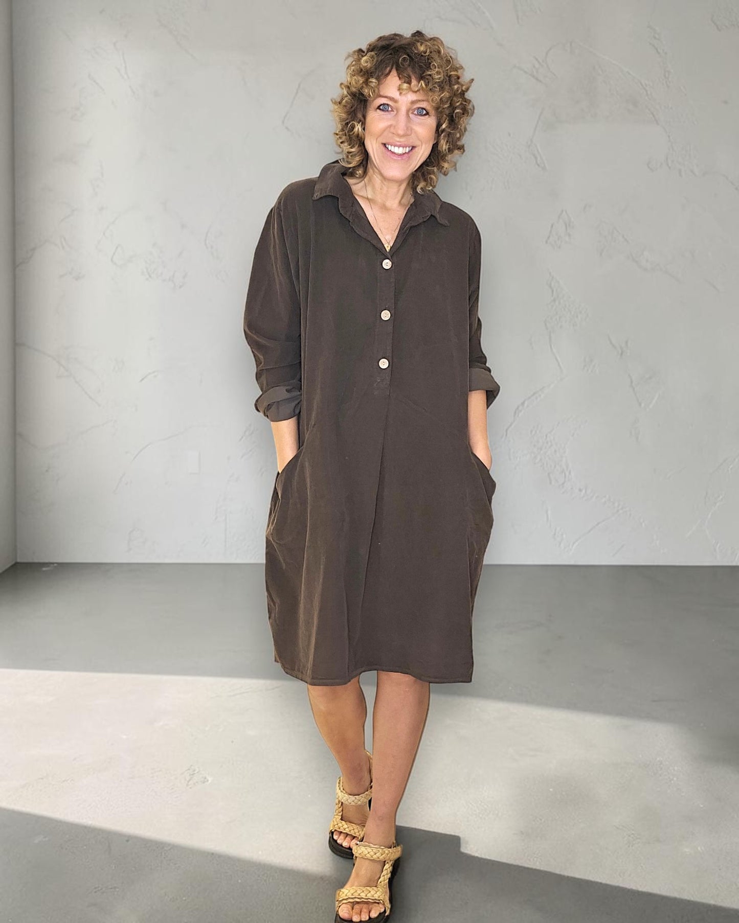Helga May Corduroy Shirt Dress