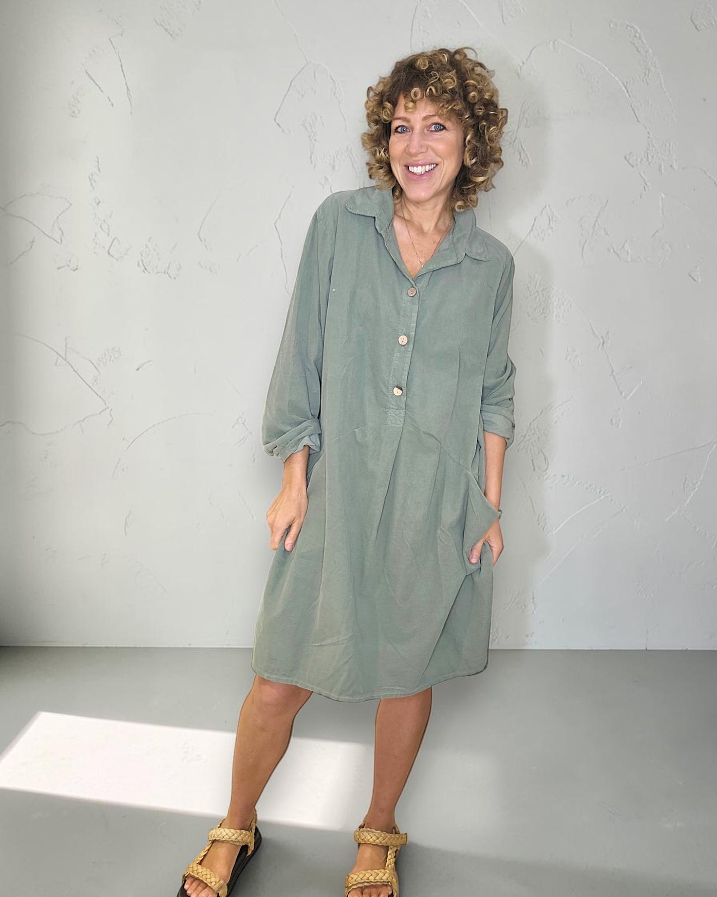 Helga May Corduroy Shirt Dress