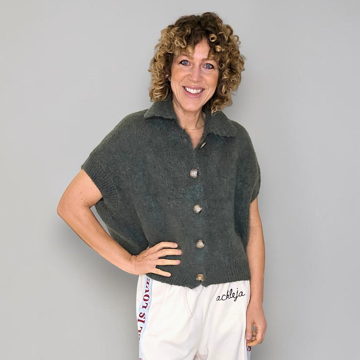 Collar Mohair Blend Vest