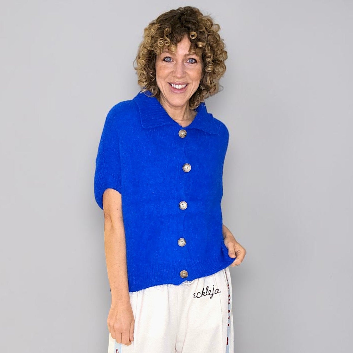 Collar Mohair Blend Vest