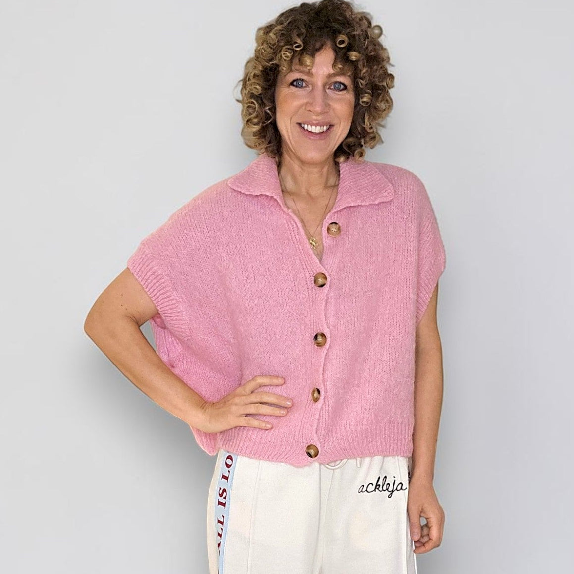 Collar Mohair Blend Vest