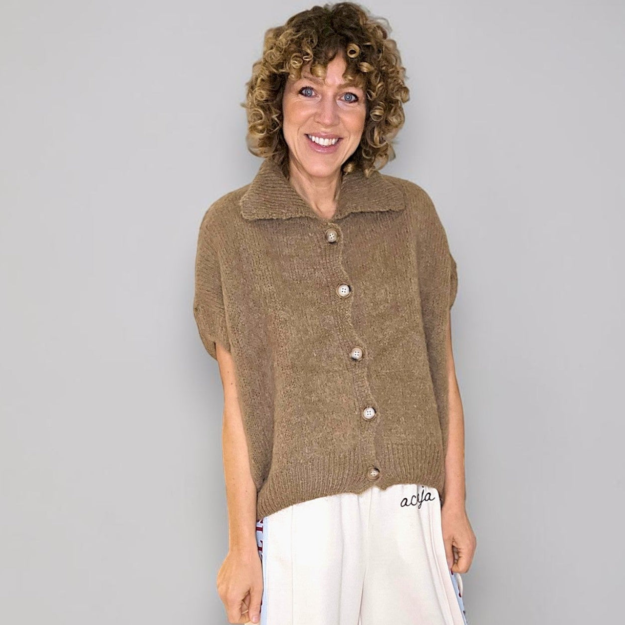 Collar Mohair Blend Vest