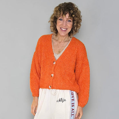 Helga May Chenille Cropped Cardi