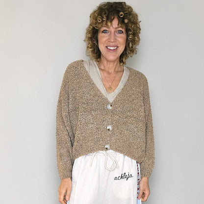 Helga May Chenille Cropped Cardi
