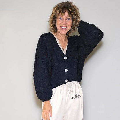 Helga May Chenille Cropped Cardi