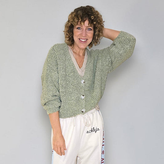 Helga May Chenille Cropped Cardi