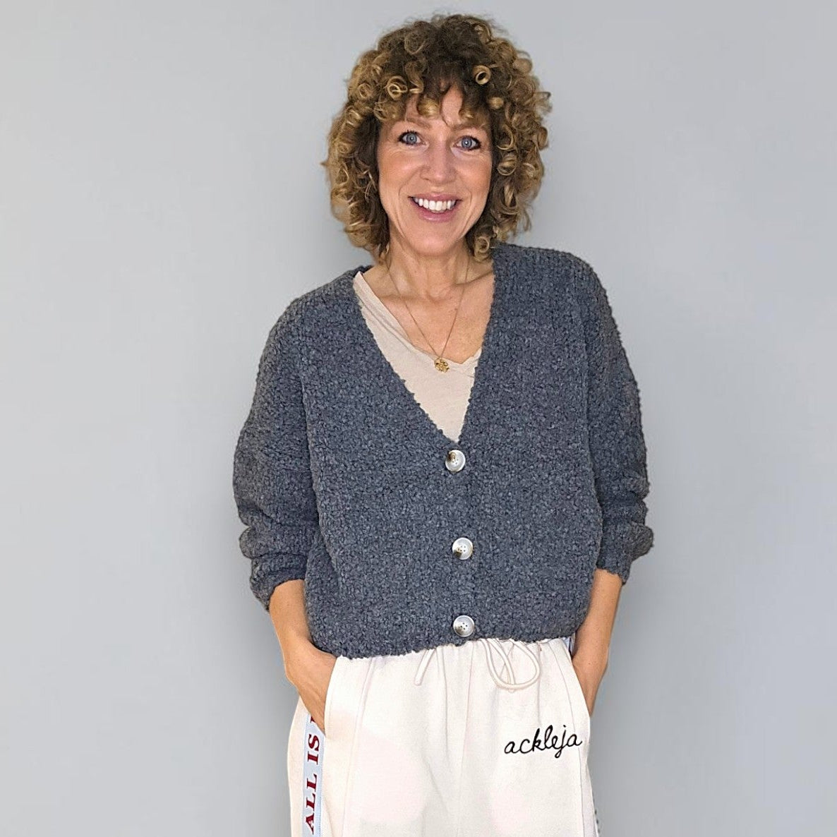 Helga May Chenille Cropped Cardi