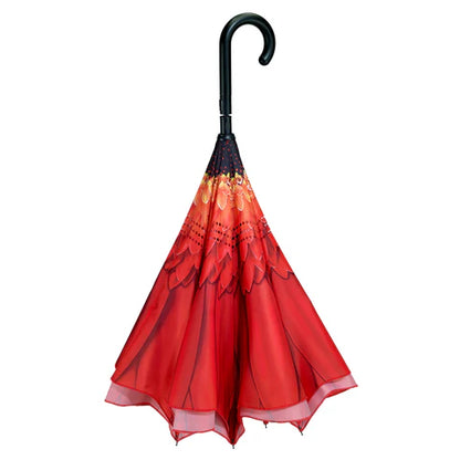 Galleria Reverse Close Red Daisy Umbrella