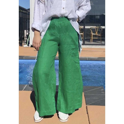 Angel Lace Wide Linen Pants